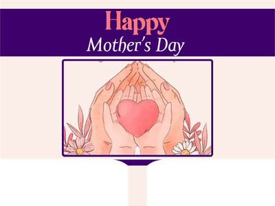 Custom Hand Fans Multiple Sizes Happy Mother's Day