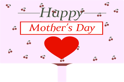 Custom Hand Fans Multiple Sizes Heart Mother's Day
