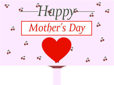 Custom Hand Fans Multiple Sizes Heart Mother's Day