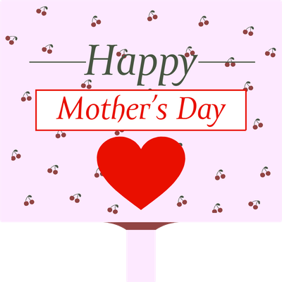 Custom Hand Fans Multiple Sizes Heart Mother's Day