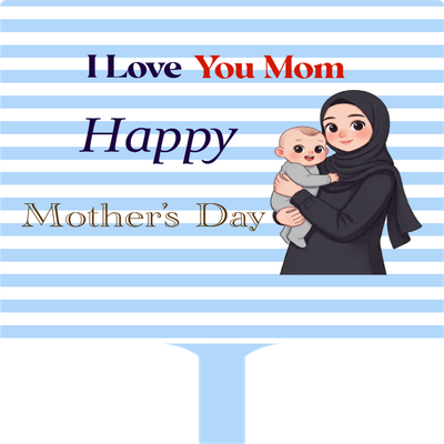 Custom Hand Fans Multiple Sizes I Love You Mom