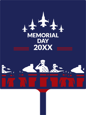 Custom Hand Fans Multiple Sizes Memorial Day 20XX