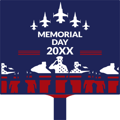 Custom Hand Fans Multiple Sizes Memorial Day 20XX