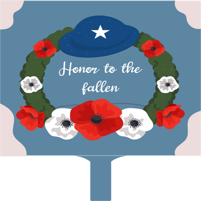 Custom Hand Fans Multiple Sizes Honor to the Fallen