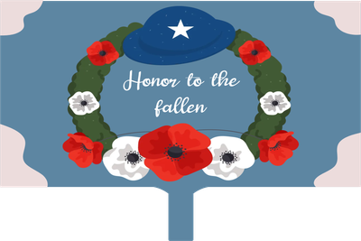 Custom Hand Fans Multiple Sizes Honor to the Fallen
