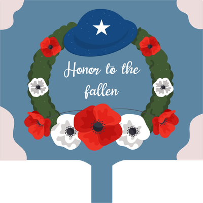 Custom Hand Fans Multiple Sizes Honor to the Fallen