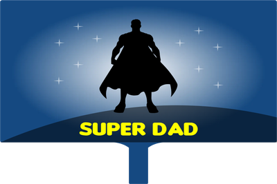 Custom Hand Fans Multiple Sizes Super Dad