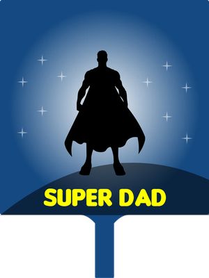 Custom Hand Fans Multiple Sizes Super Dad