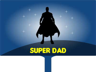 Custom Hand Fans Multiple Sizes Super Dad