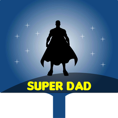 Custom Hand Fans Multiple Sizes Super Dad