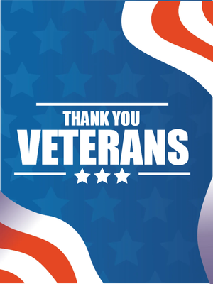 Custom Outdoor Yard Signs Multiple Sizes Grateful For Veterans