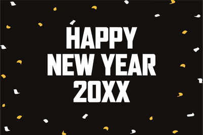 Custom Outdoor Yard Signs Multiple Sizes New Year Confetti