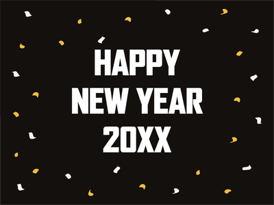 Custom Outdoor Yard Signs Multiple Sizes New Year Confetti