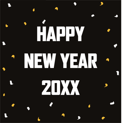 Custom Outdoor Yard Signs Multiple Sizes New Year Confetti