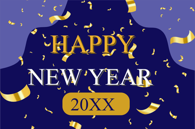 Custom Outdoor Yard Signs Multiple Sizes Golden New Year