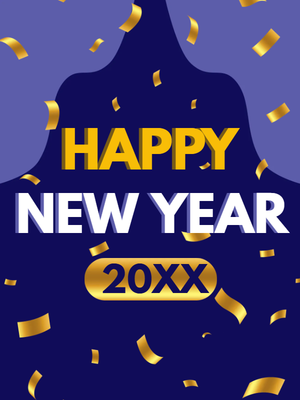 Custom Outdoor Yard Signs Multiple Sizes Golden New Year