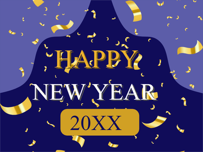 Custom Outdoor Yard Signs Multiple Sizes Golden New Year