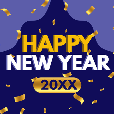 Custom Outdoor Yard Signs Multiple Sizes Golden New Year