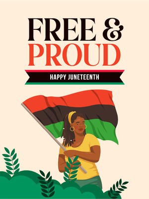 Custom Outdoor Yard Signs Multiple Sizes Happy Juneteenth