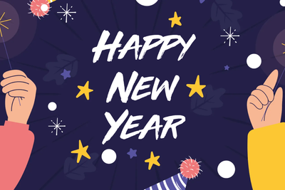Custom Outdoor Yard Signs Multiple Sizes Colorful New Year