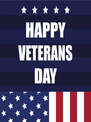 Custom Outdoor Yard Signs Multiple Sizes Happy Veterans Day