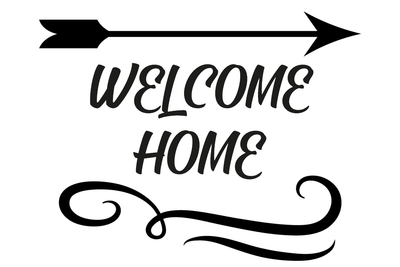Custom Outdoor Yard Signs Multiple Sizes Welcome Home Arrow