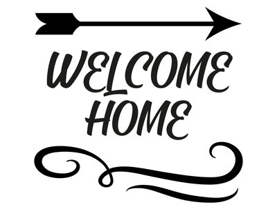 Custom Outdoor Yard Signs Multiple Sizes Welcome Home Arrow