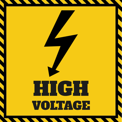 Custom Outdoor Yard Signs Multiple Sizes High Voltage