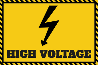 Custom Outdoor Yard Signs Multiple Sizes High Voltage