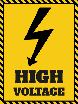 Custom Outdoor Yard Signs Multiple Sizes High Voltage