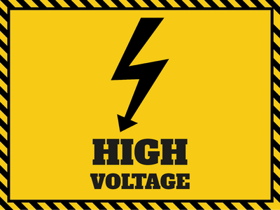 Custom Outdoor Yard Signs Multiple Sizes High Voltage