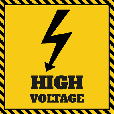 Custom Outdoor Yard Signs Multiple Sizes High Voltage