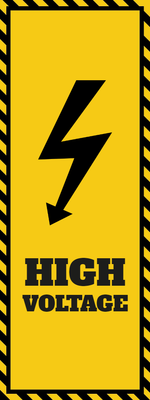 Custom Outdoor Yard Signs Multiple Sizes High Voltage