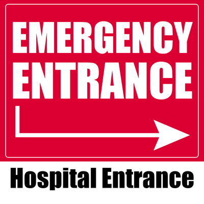 Custom Outdoor Yard Signs Multiple Sizes Emergency Entrance