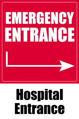 Custom Outdoor Yard Signs Multiple Sizes Emergency Entrance