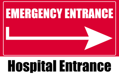 Custom Outdoor Yard Signs Multiple Sizes Emergency Entrance