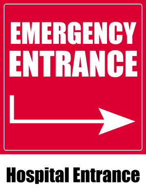 Custom Outdoor Yard Signs Multiple Sizes Emergency Entrance