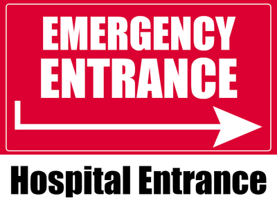 Custom Outdoor Yard Signs Multiple Sizes Emergency Entrance