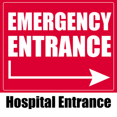 Custom Outdoor Yard Signs Multiple Sizes Emergency Entrance