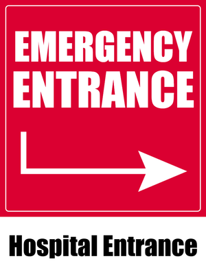 Custom Outdoor Yard Signs Multiple Sizes Emergency Entrance