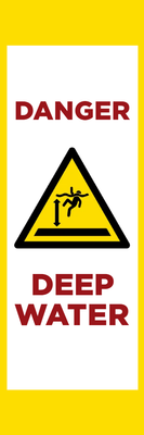 Custom Outdoor Yard Signs Multiple Sizes Danger Deep Water