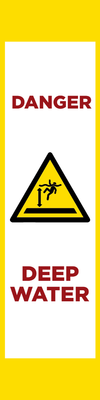 Custom Outdoor Yard Signs Multiple Sizes Danger Deep Water
