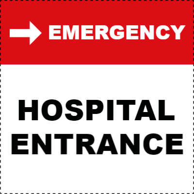 Custom Outdoor Yard Signs Multiple Sizes Hospital Entrance