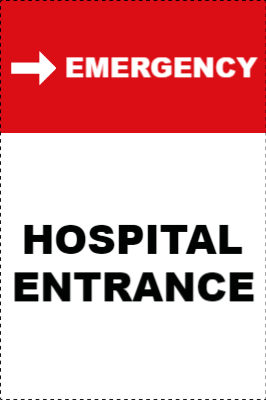 Custom Outdoor Yard Signs Multiple Sizes Hospital Entrance