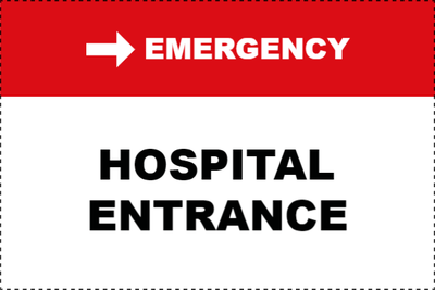Custom Outdoor Yard Signs Multiple Sizes Hospital Entrance