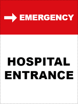 Custom Outdoor Yard Signs Multiple Sizes Hospital Entrance