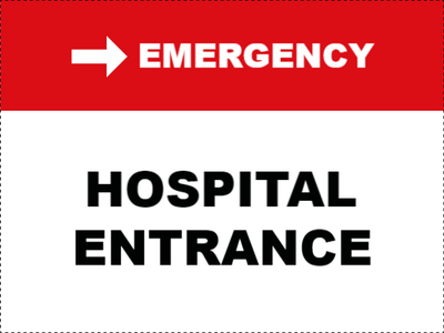 Custom Outdoor Yard Signs Multiple Sizes Hospital Entrance
