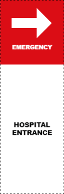 Custom Outdoor Yard Signs Multiple Sizes Hospital Entrance