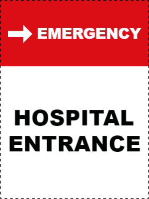 Custom Outdoor Yard Signs Multiple Sizes Hospital Entrance