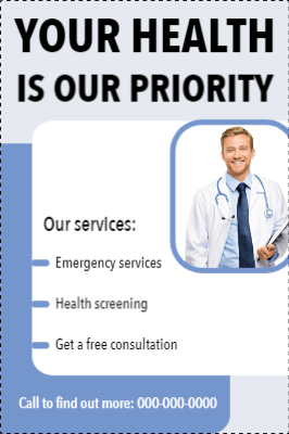 Custom Outdoor Yard Signs Multiple Sizes Health is Our Priority